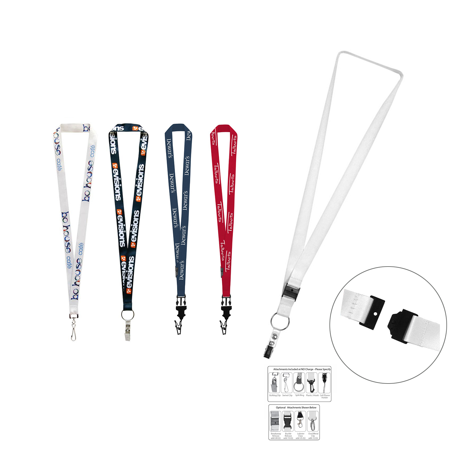 3/4" Lanyard with Buckle Clip