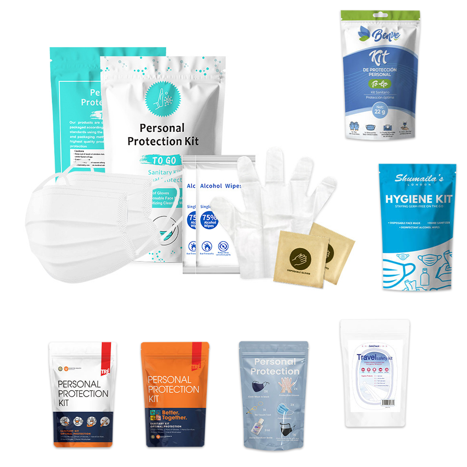 Personal PPE Travel Kits 2Day Essential