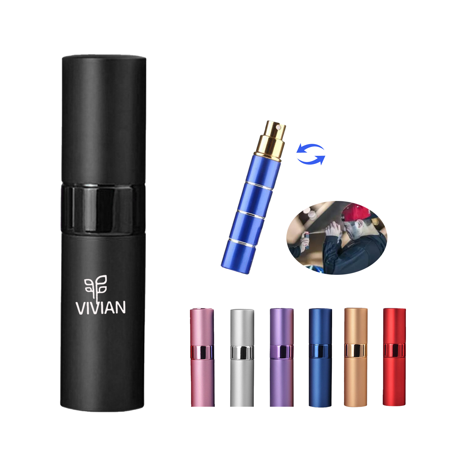 0.3oz Mini Refillable Perfume Atomizer Bottle - Leakproof