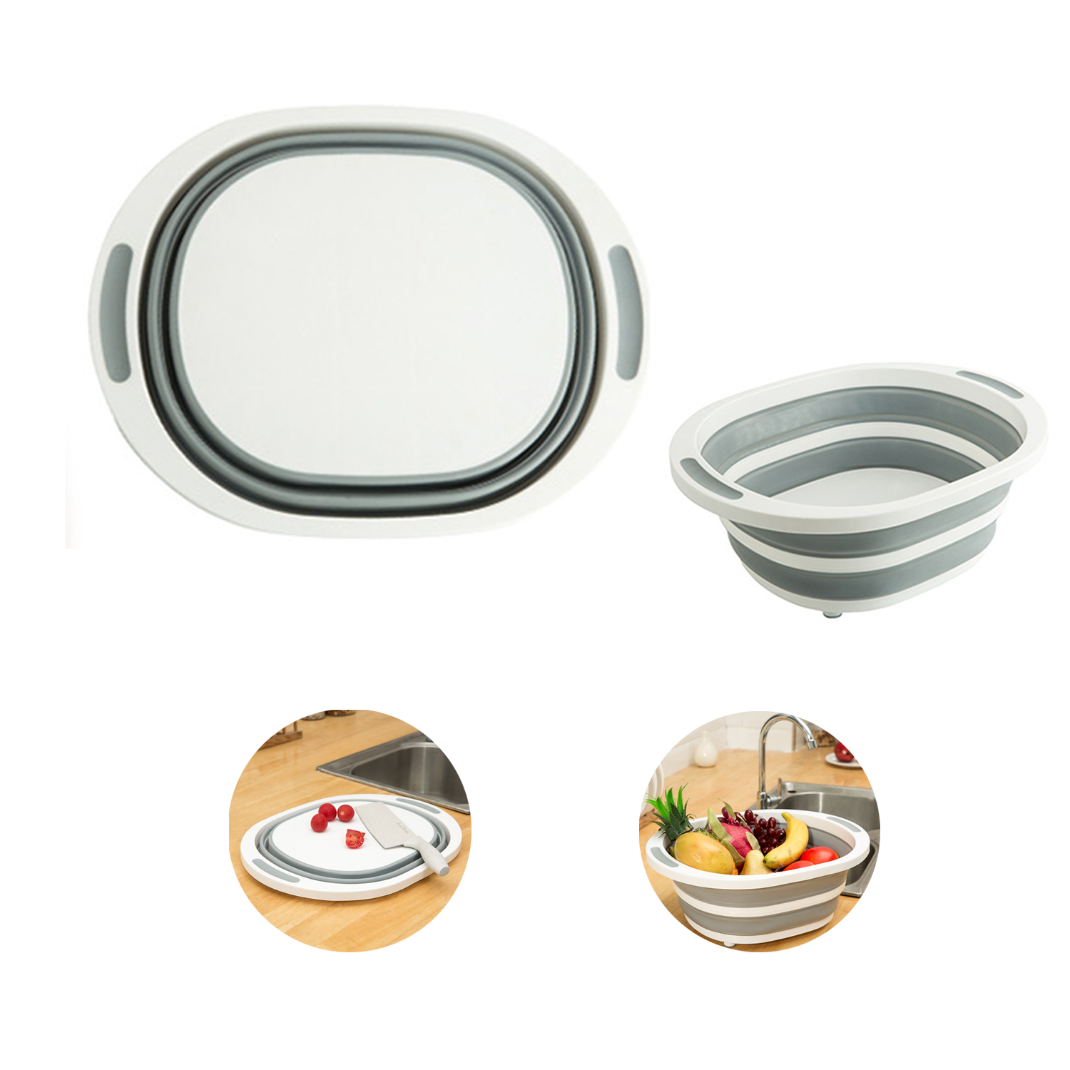 Oval Foldable Multifunction Cutting Board