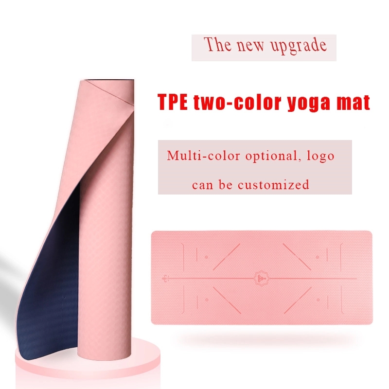 TPE double layer three-dimensional line yoga mat