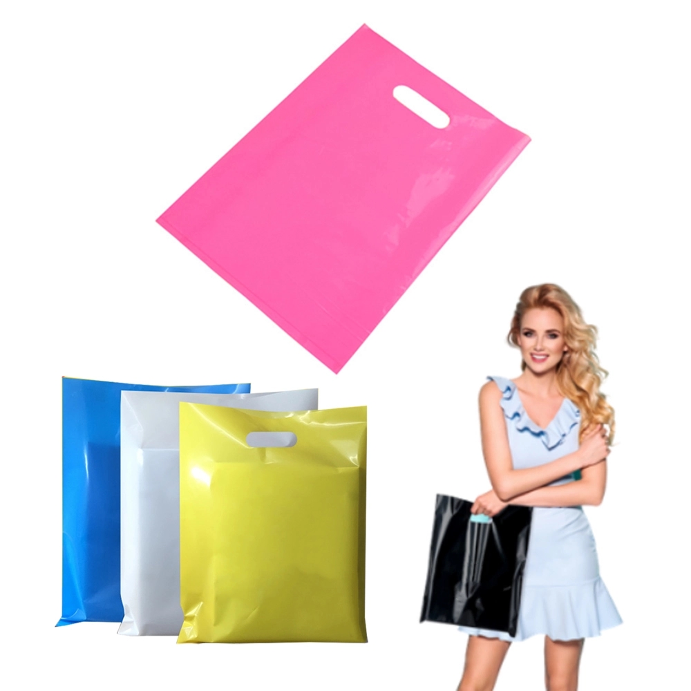 11.8"W x 15.75"H Die Cut Handle PE Shopping Bag