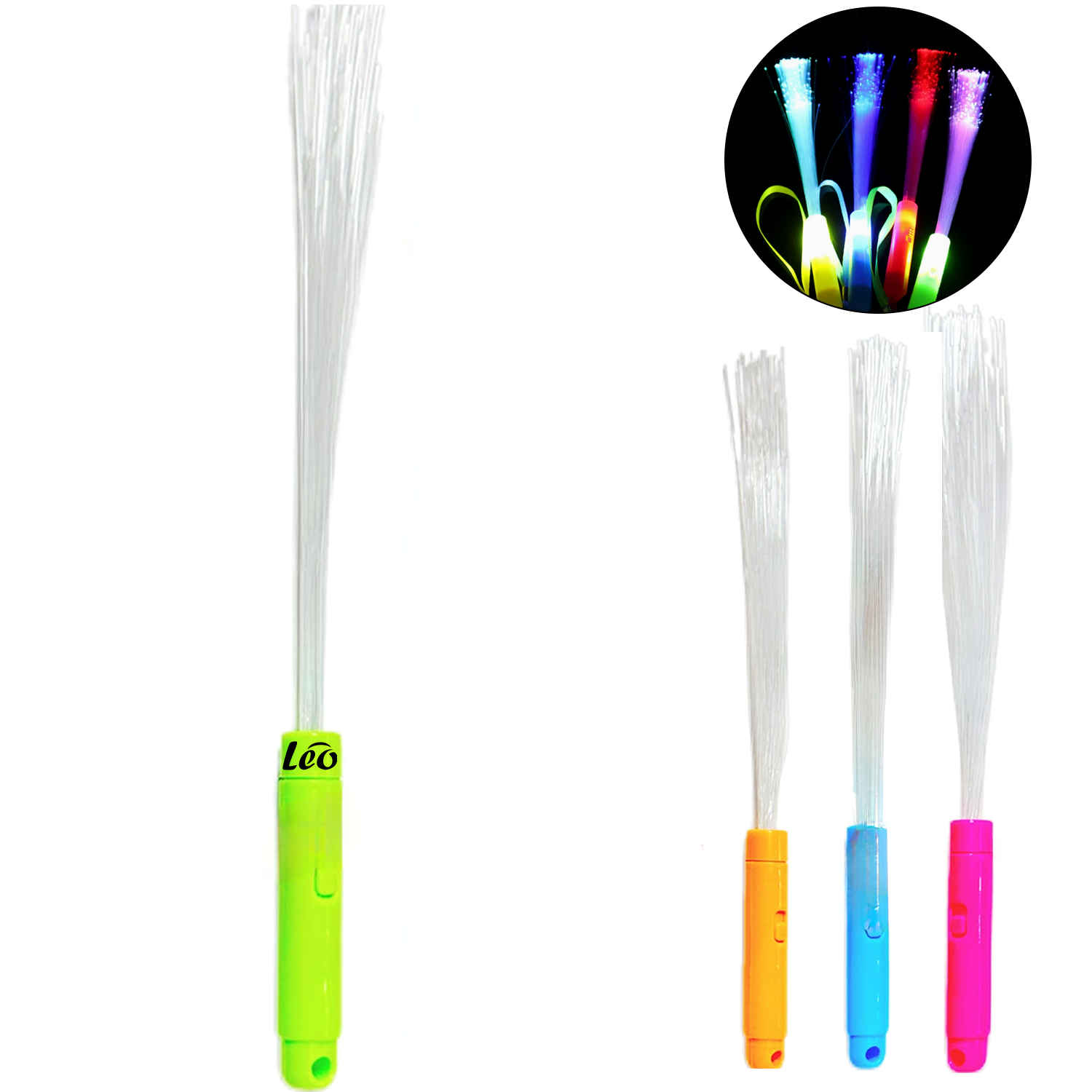 LED Colorful Flash Fiber Rod Children's Toy