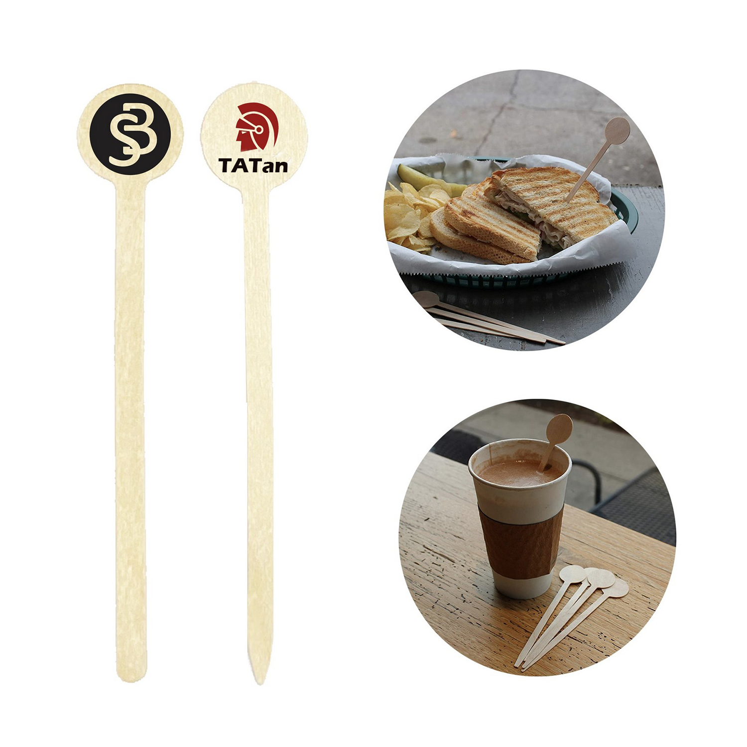 Wooden Round Top Stir Sticks