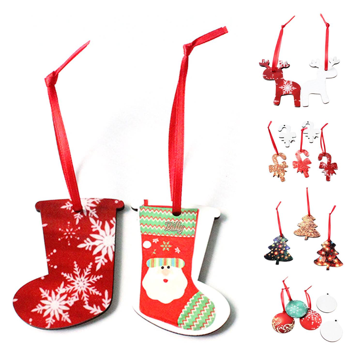 Woodblock Print Christmas Ornament - Artistic Holiday Decor