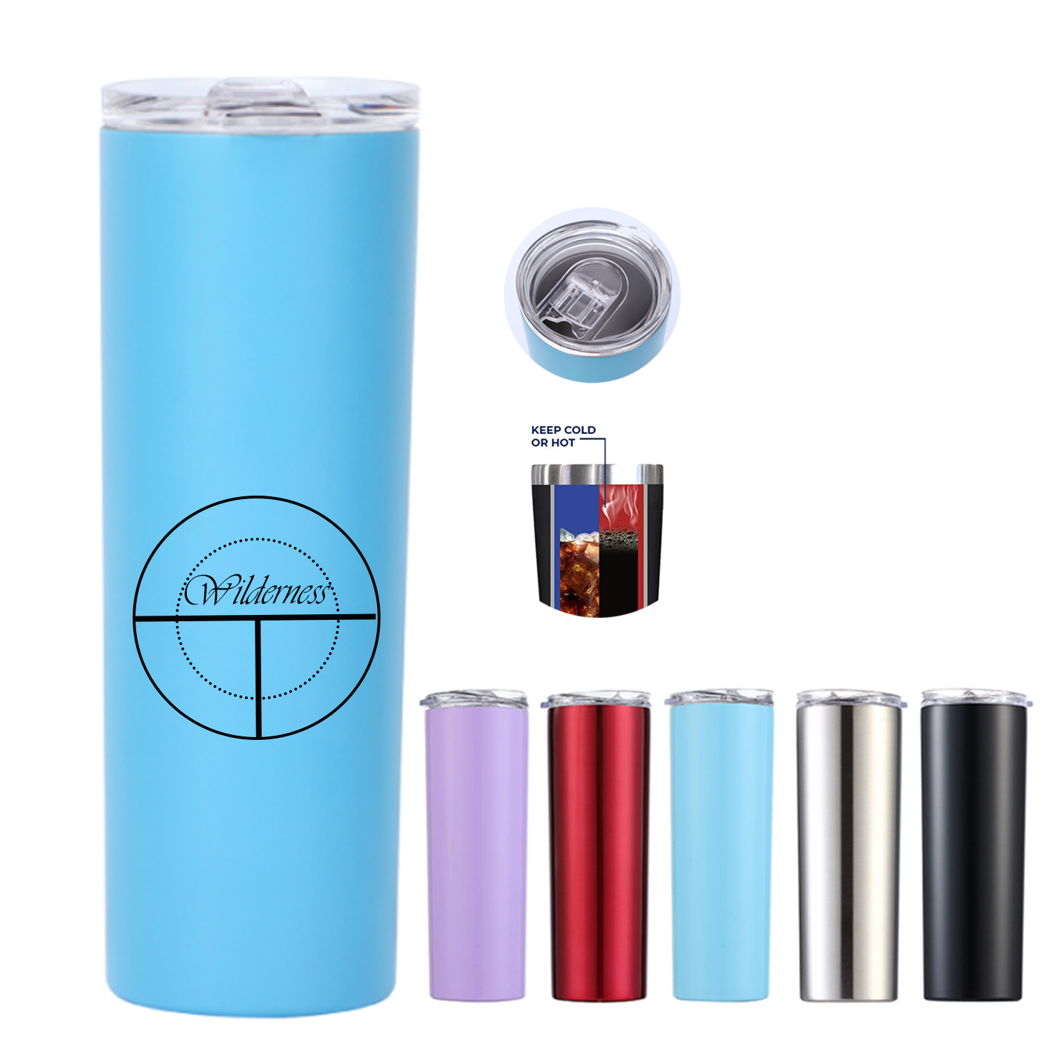 20oz Stainless Steel Insulated Tumbler w/ Lid