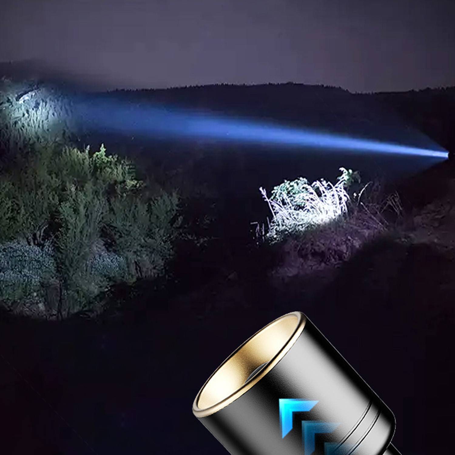3-Mode Rechargeable Laser Flashlight - Portable for Outdoors - Image 5