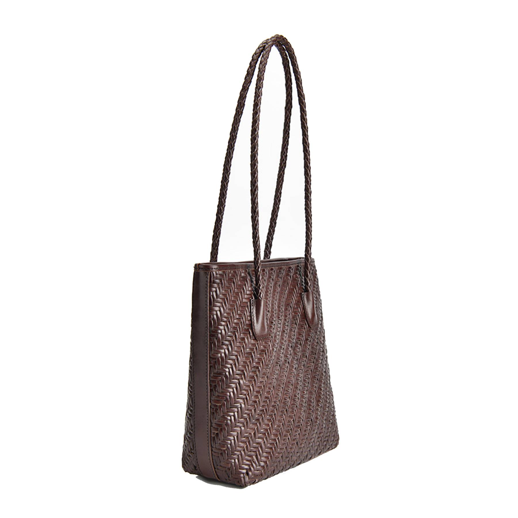 Genuine Leather Hand Woven Ladies Tote Bag - Image 4