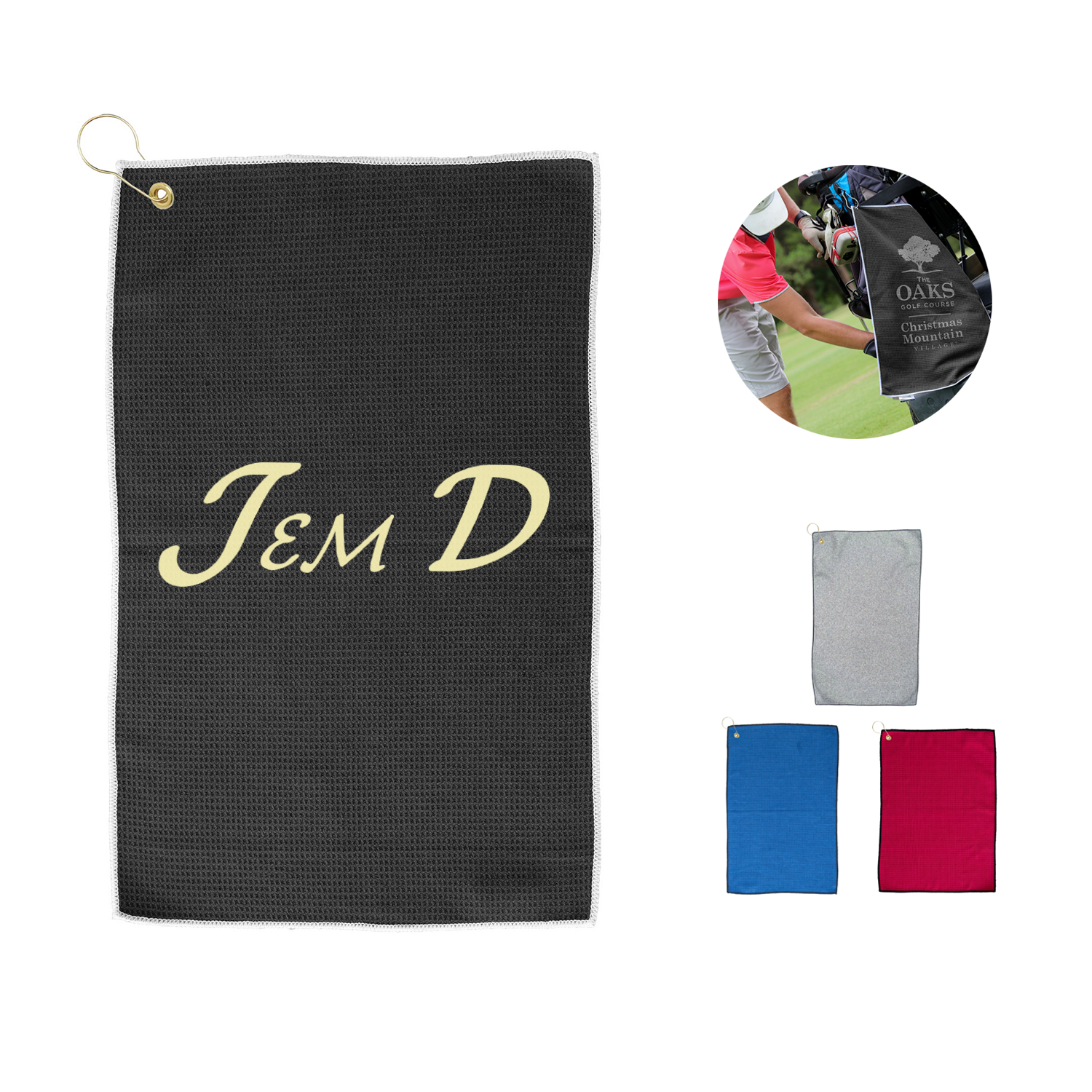 Microfiber Waffle Golf Towel