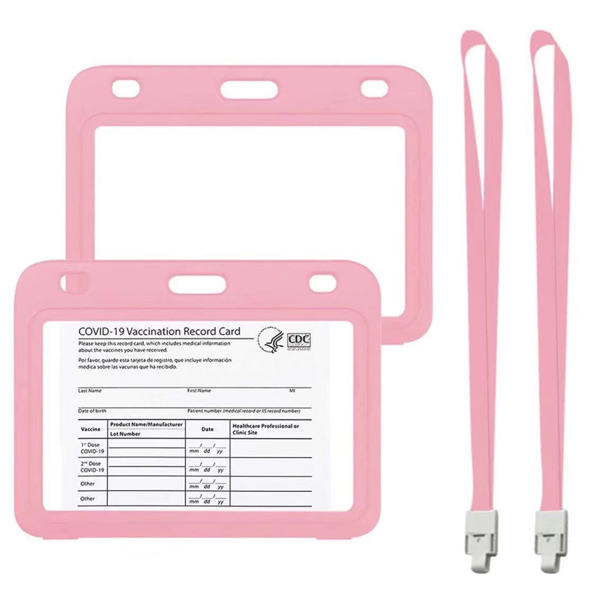 4x3" Vaccination Card Protective Holder Cover w/ Landyard - Image 3