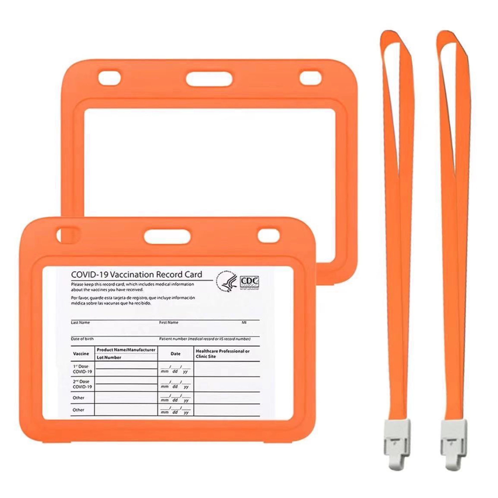 4x3" Vaccination Card Protective Holder Cover w/ Landyard - Image 4