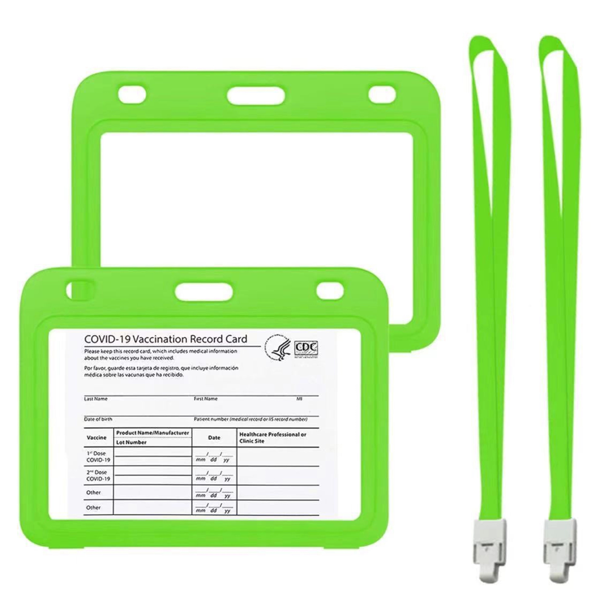 4x3" Vaccination Card Protective Holder Cover w/ Landyard - Image 5