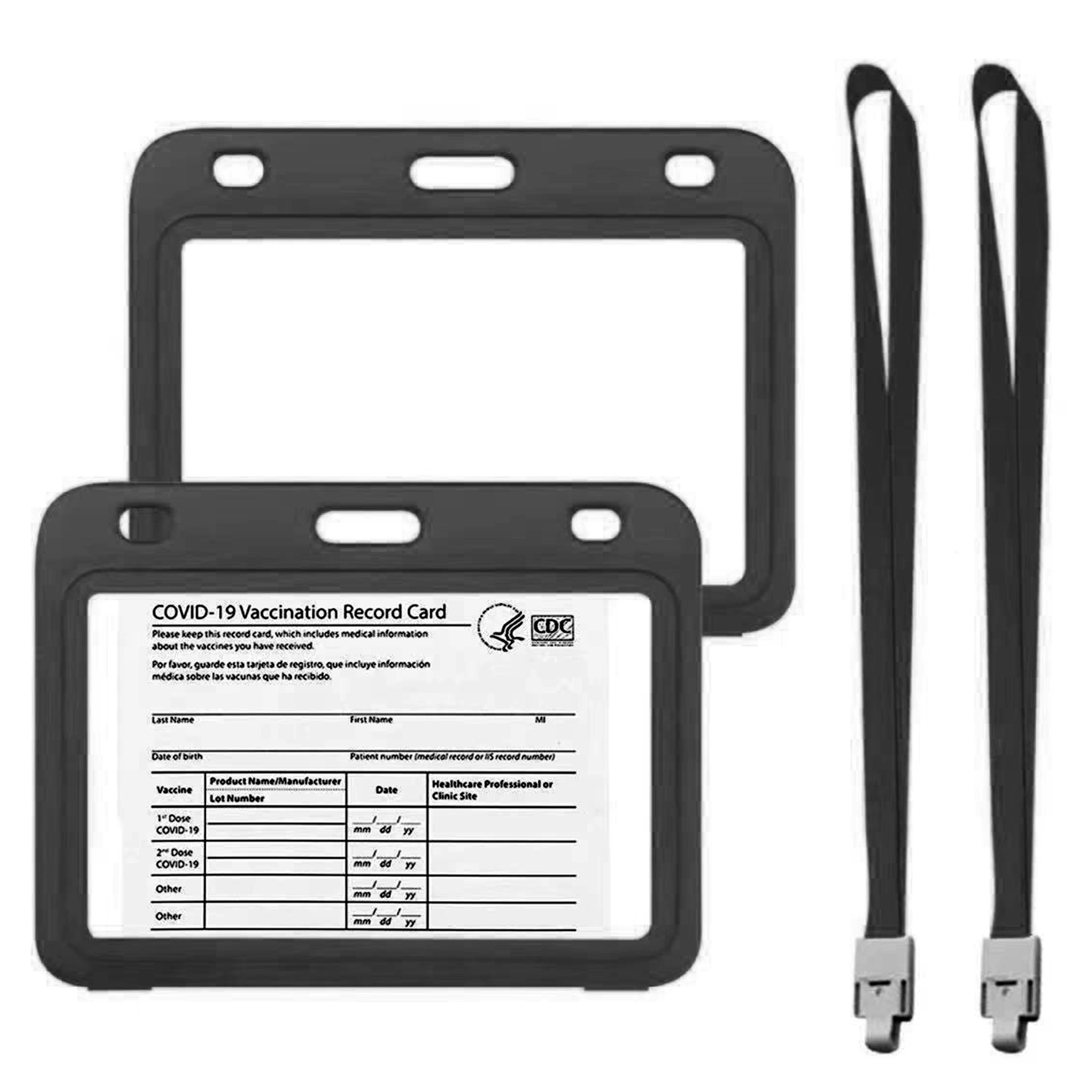 4x3" Vaccination Card Protective Holder Cover w/ Landyard - Image 8