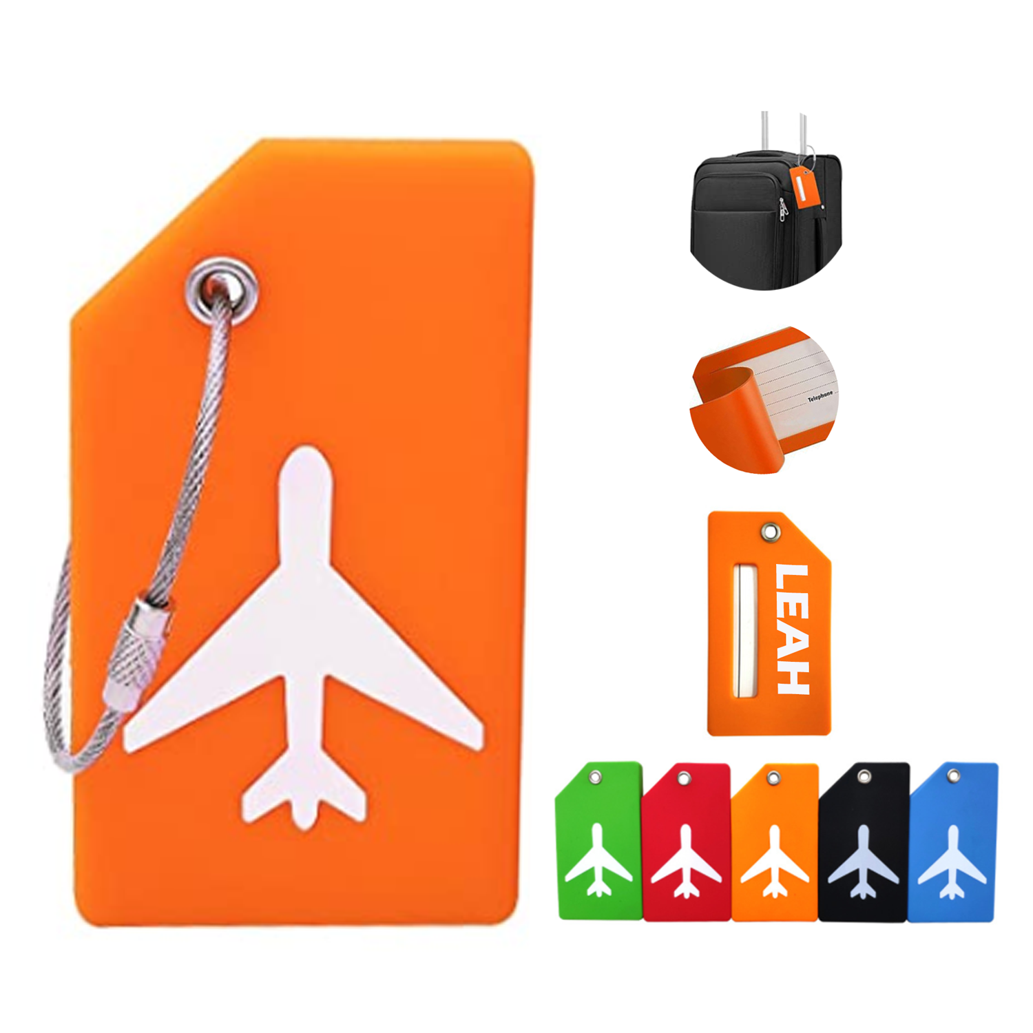 Airplane Silicone Luggage Tags