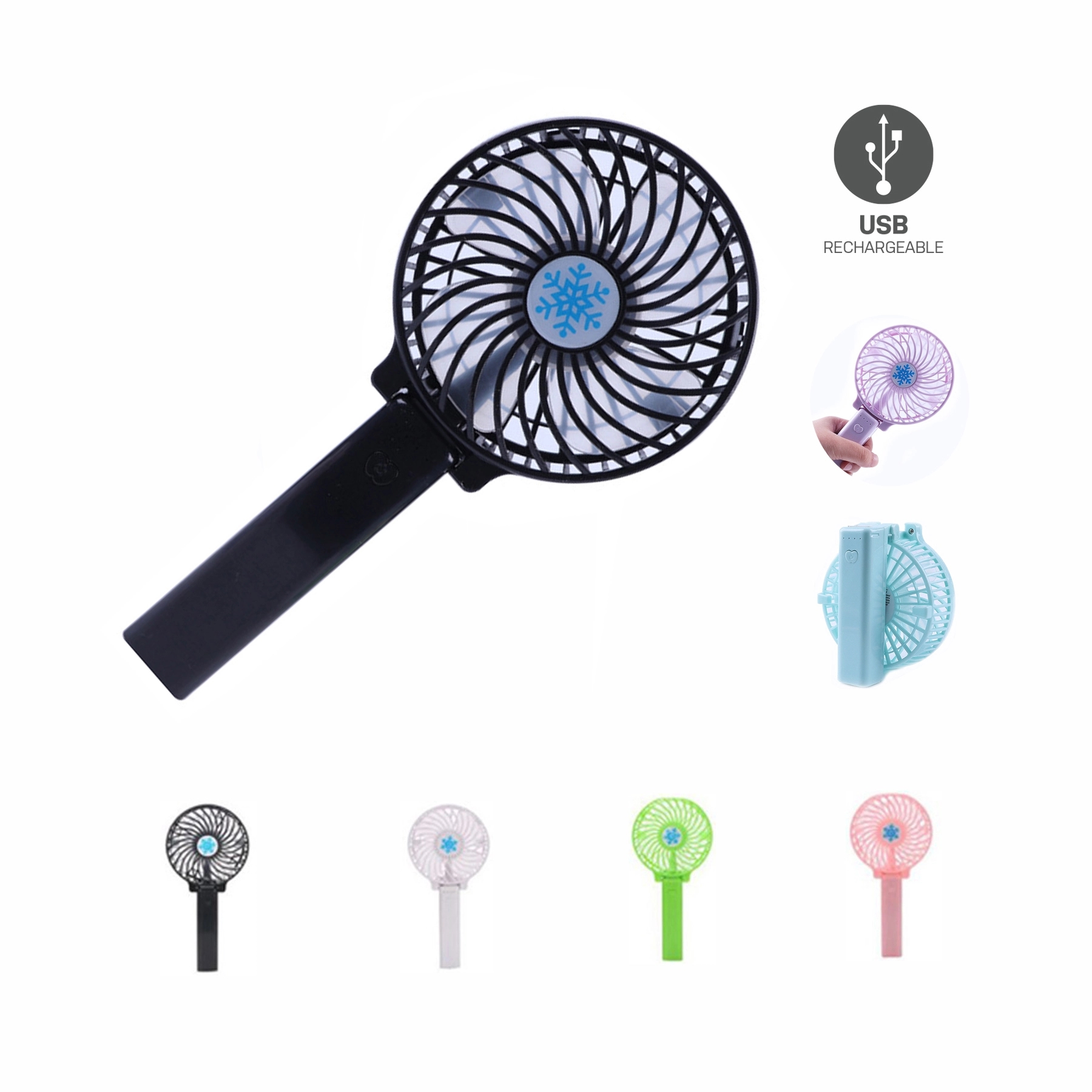 Chargable Folding Hand Fan