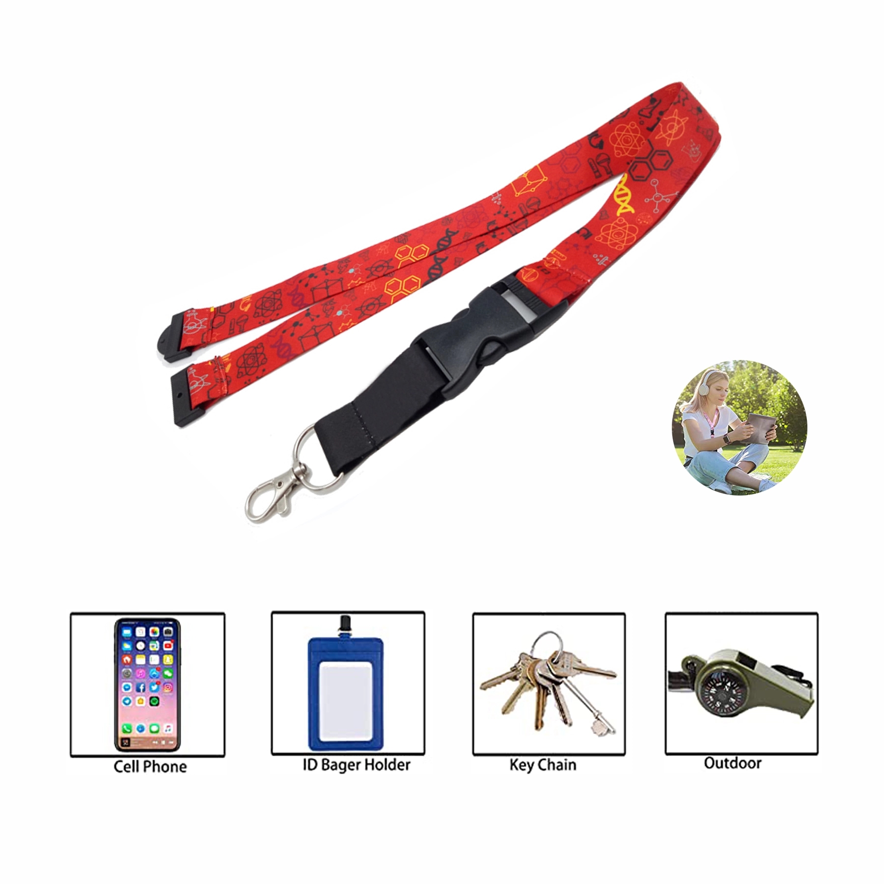 Heat Transfer Polyester Lanyard
