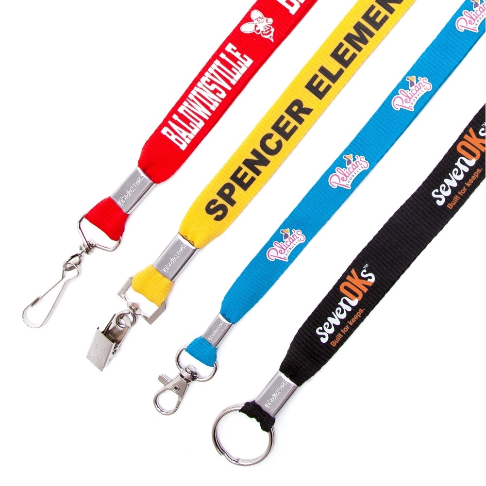 0.5" J-hook Double Ended Polyester Lanyard