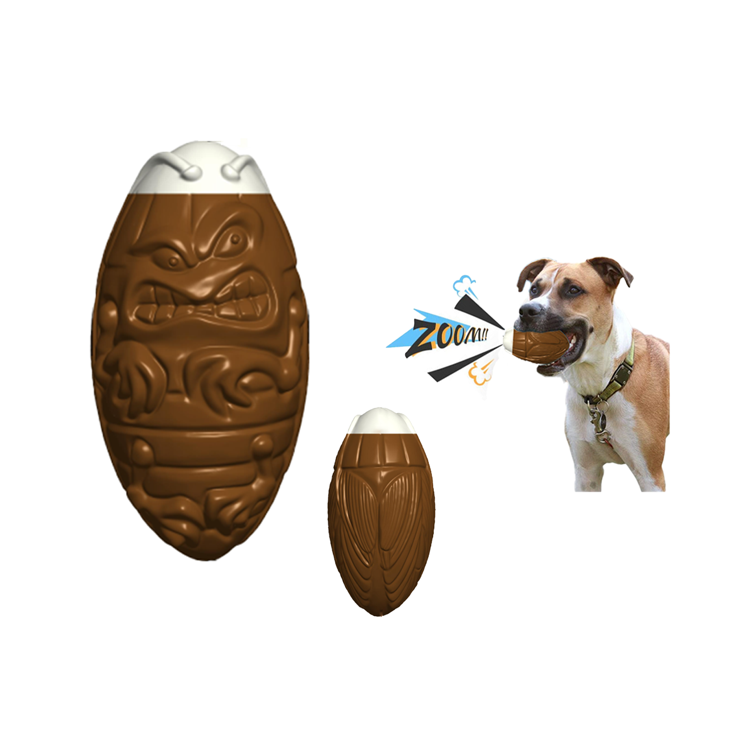 Cicada Dog Toy With Squeaker