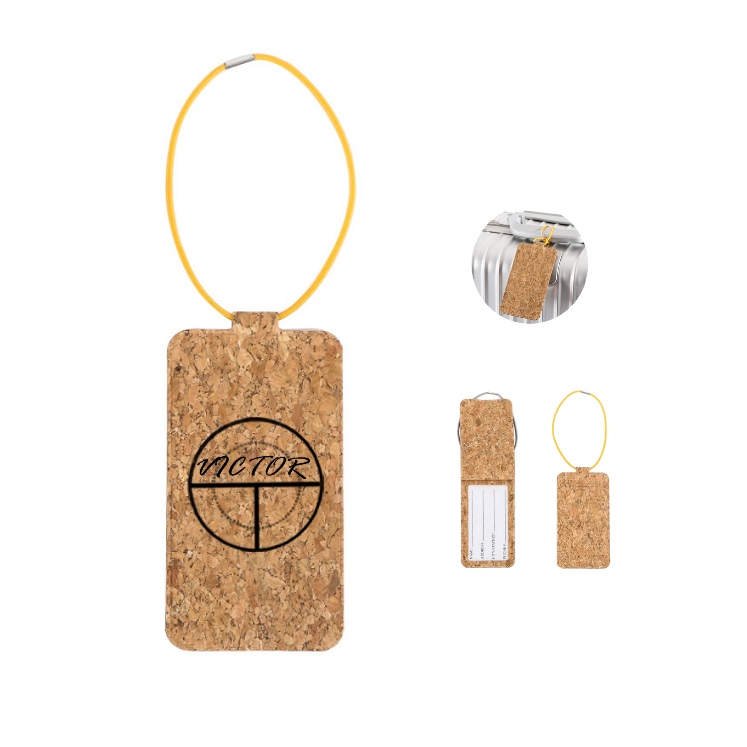 Waterproof PU Leather Travel Tag for Suitcases