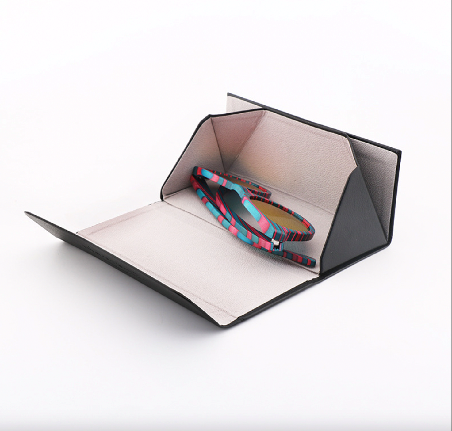 Foldable Triangular Eyeglass Sunglass Case - Image 4