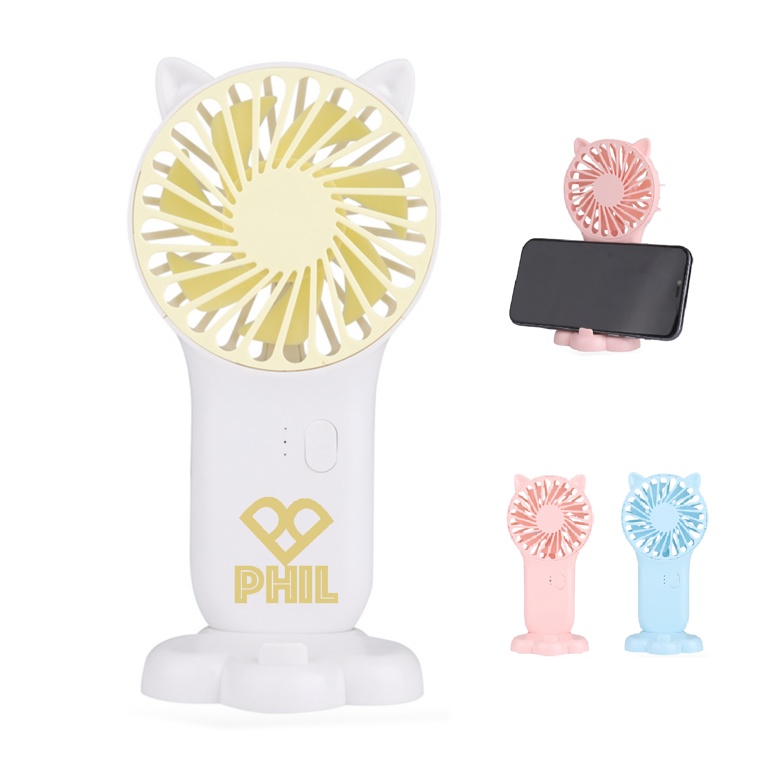 Mini Handheld Fan With Phone Holder