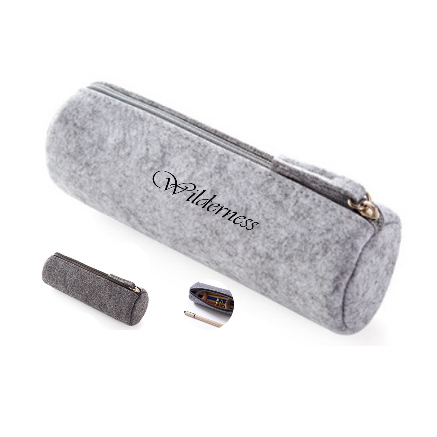 Felt Zippered Pencil Case