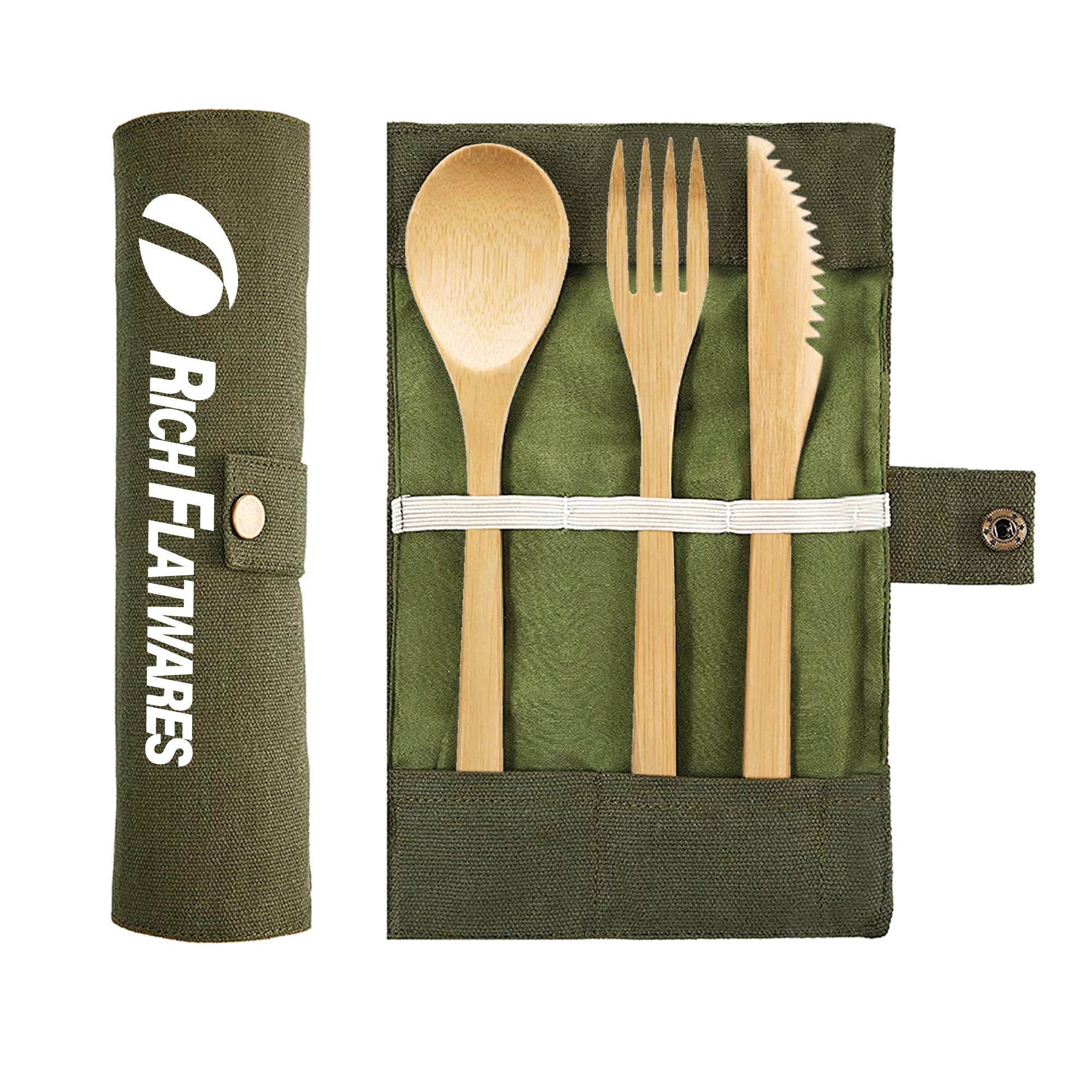 Eco Friendly Reusable Bamboo Utensils Travel Set