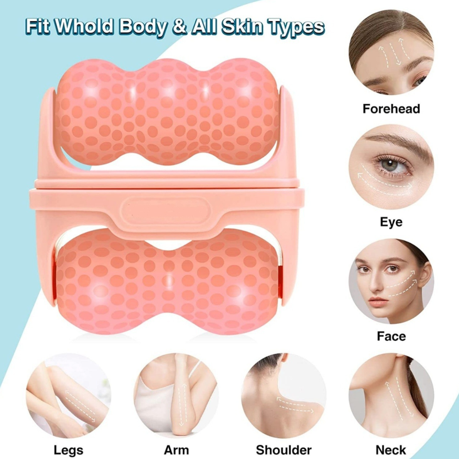 Dual heads Silicone Ice Roller Facial Massager - Image 5