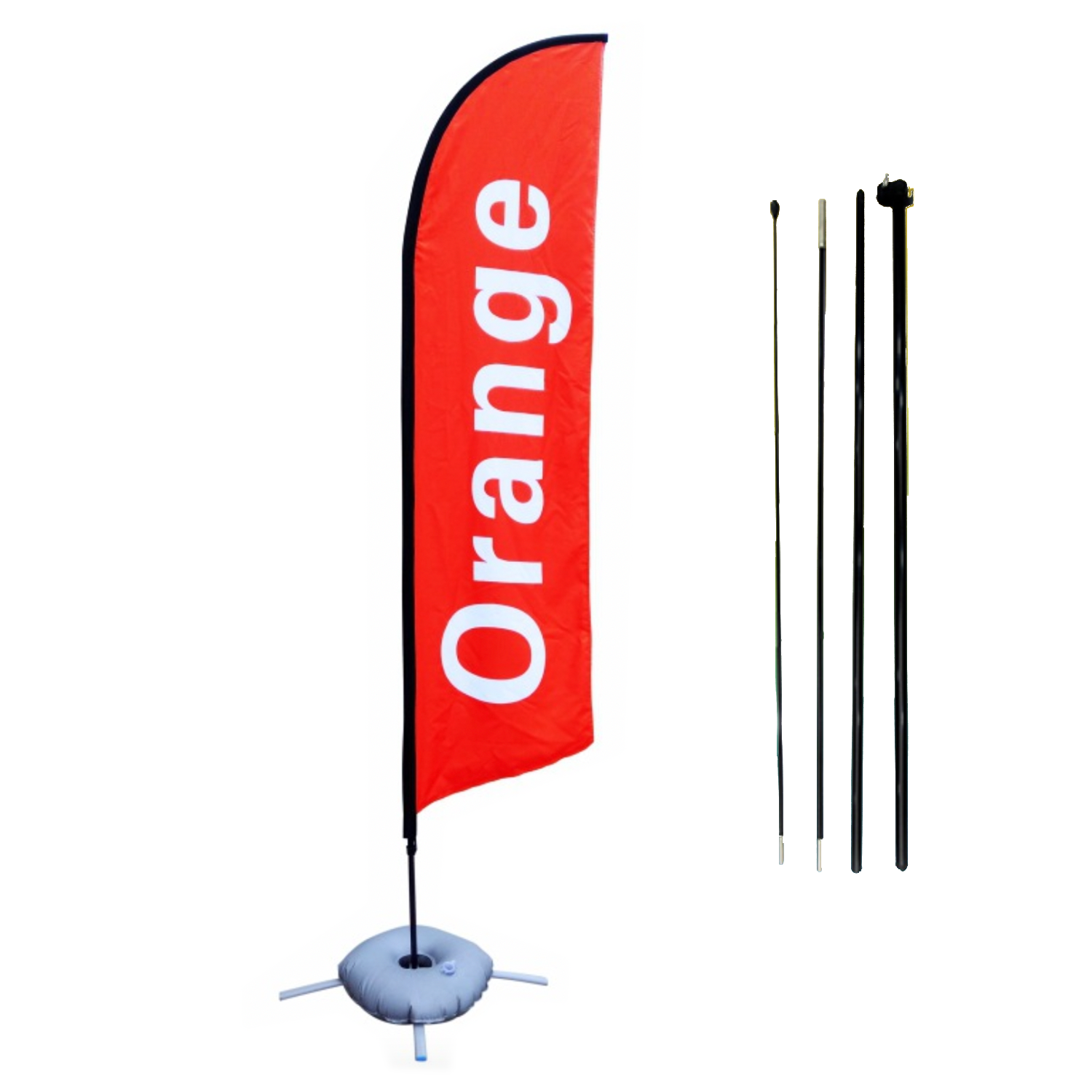 Knife Flag Set with Poles & Ground Stake & Water Bag