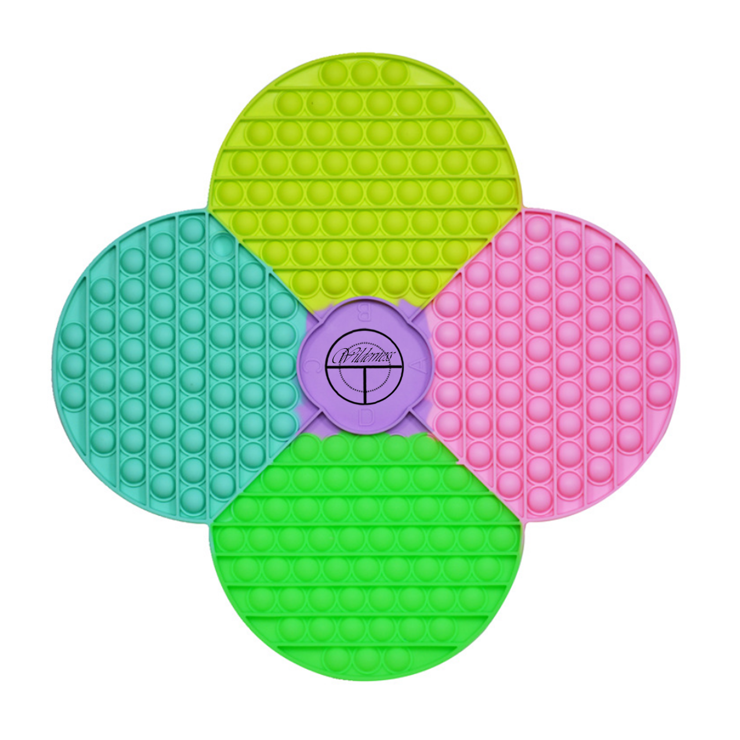 Flower Silicone Push Pop Bubble Chess Board with Dice