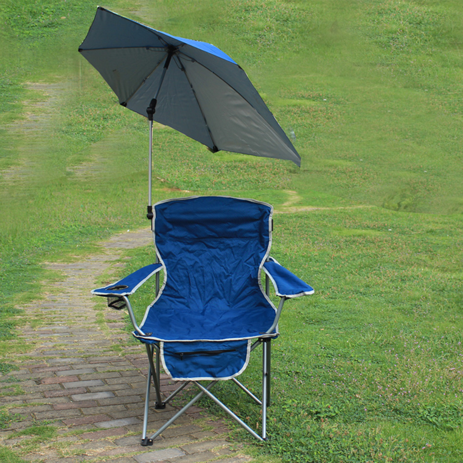 Portable Beach Chair W/ Adjustable Umbrella - Image 4