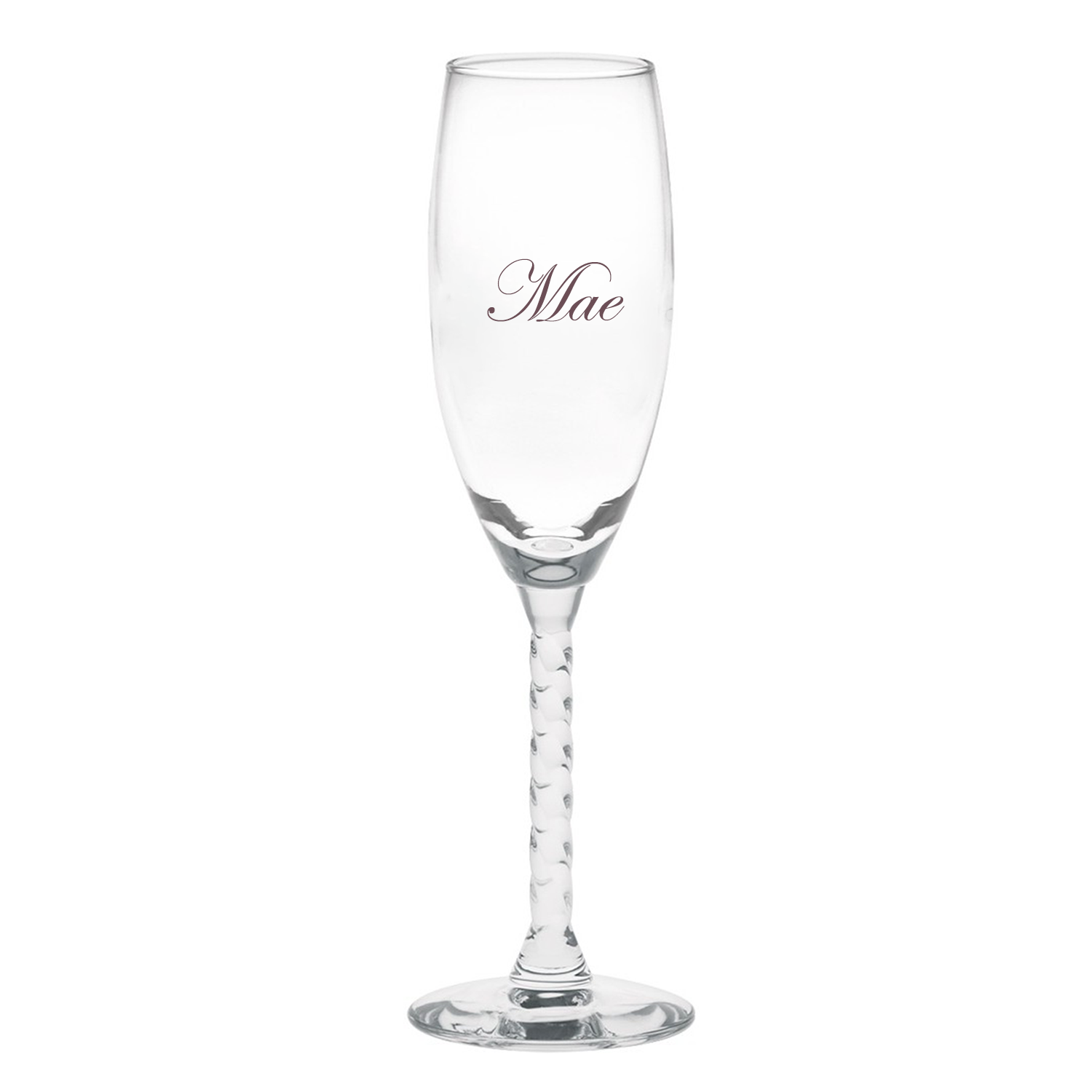 Swirl Stem Flute Champagne Glass