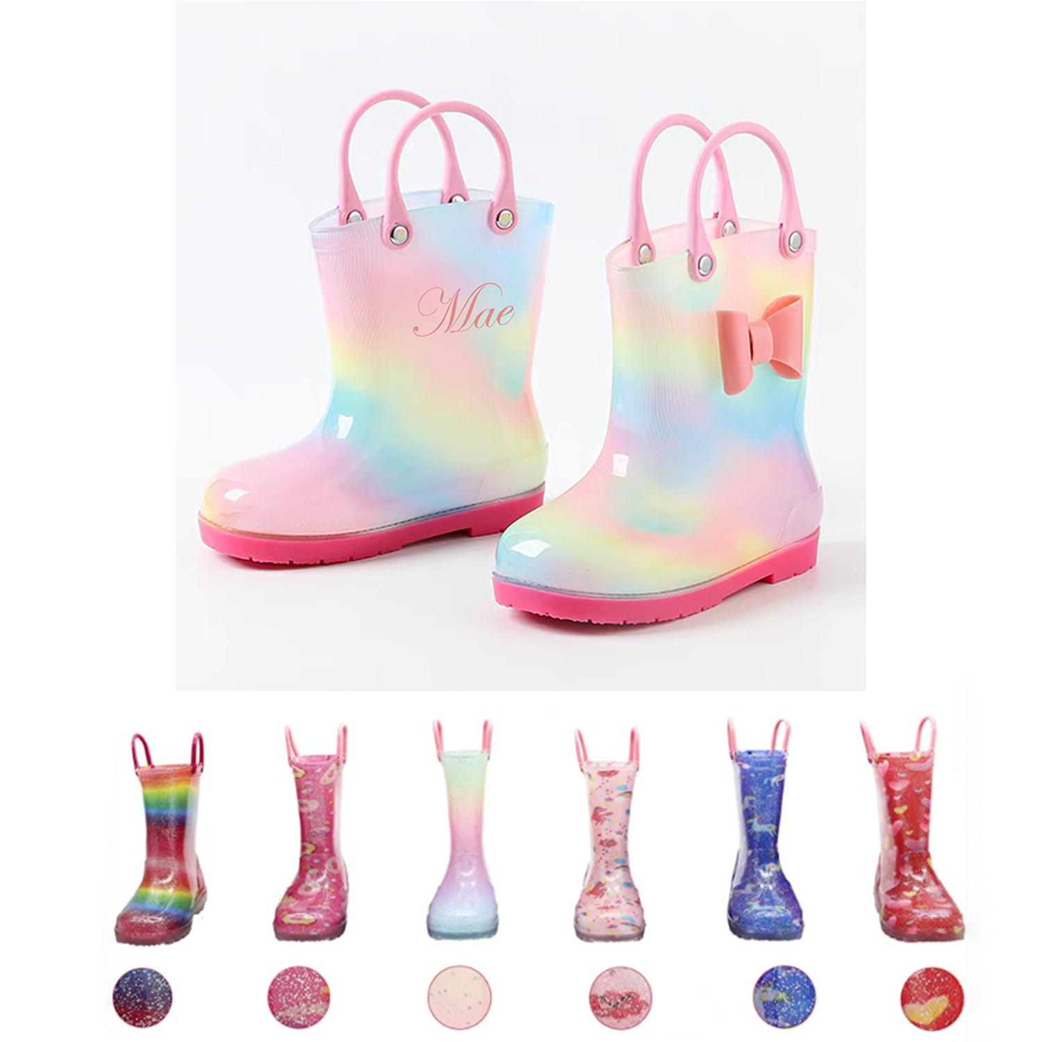 Toddler-Kids Waterproof Rain Boots