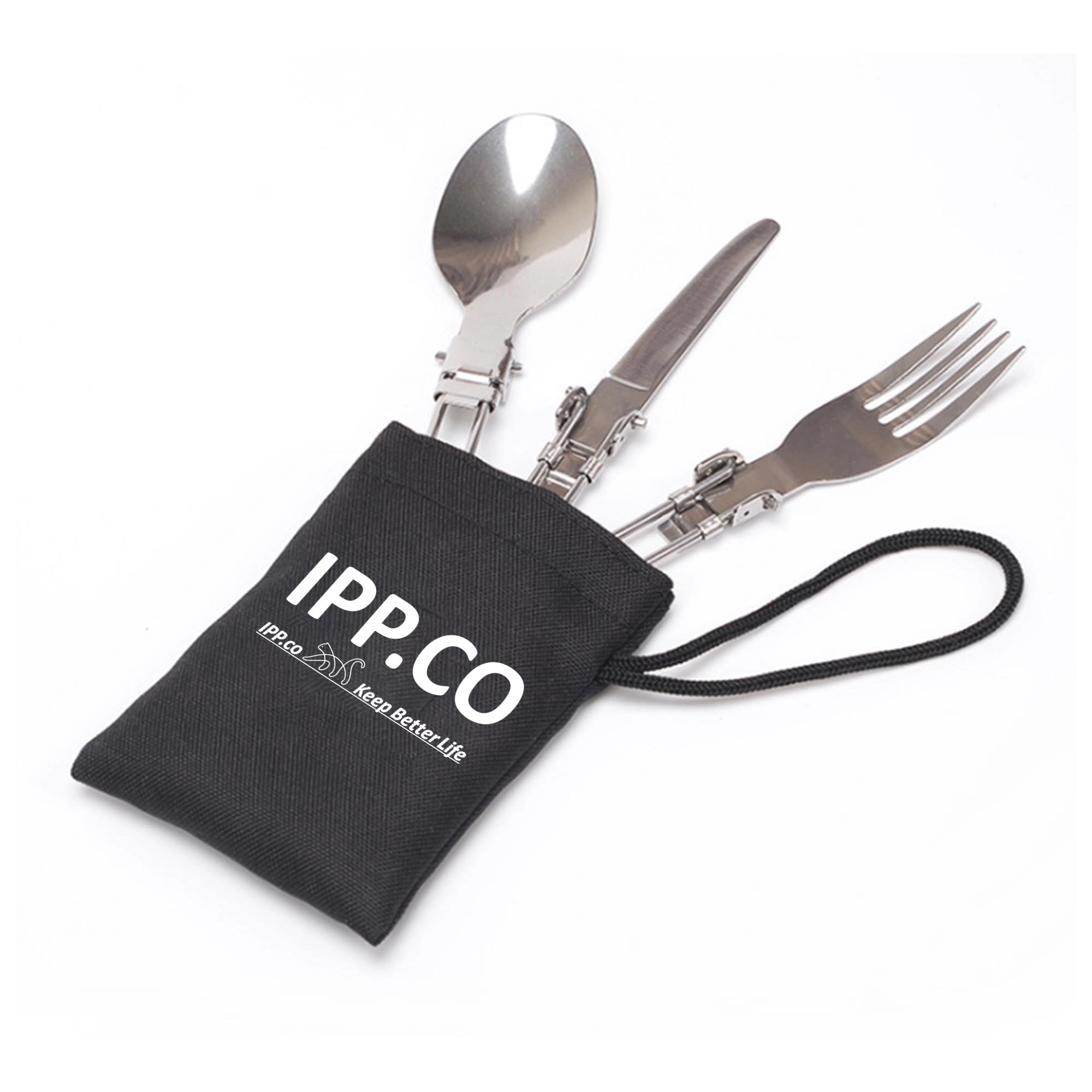 Foldable Portable Spoon Fork Knife Set for Camping