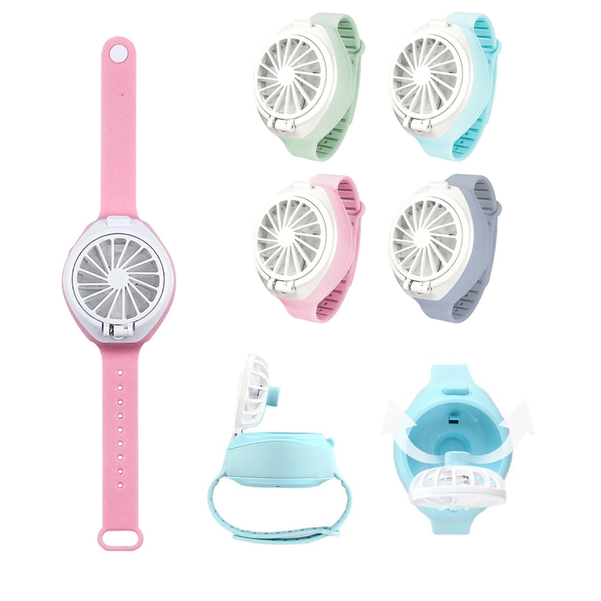 Rechargeable Watch Mini Handheld Portable Fan