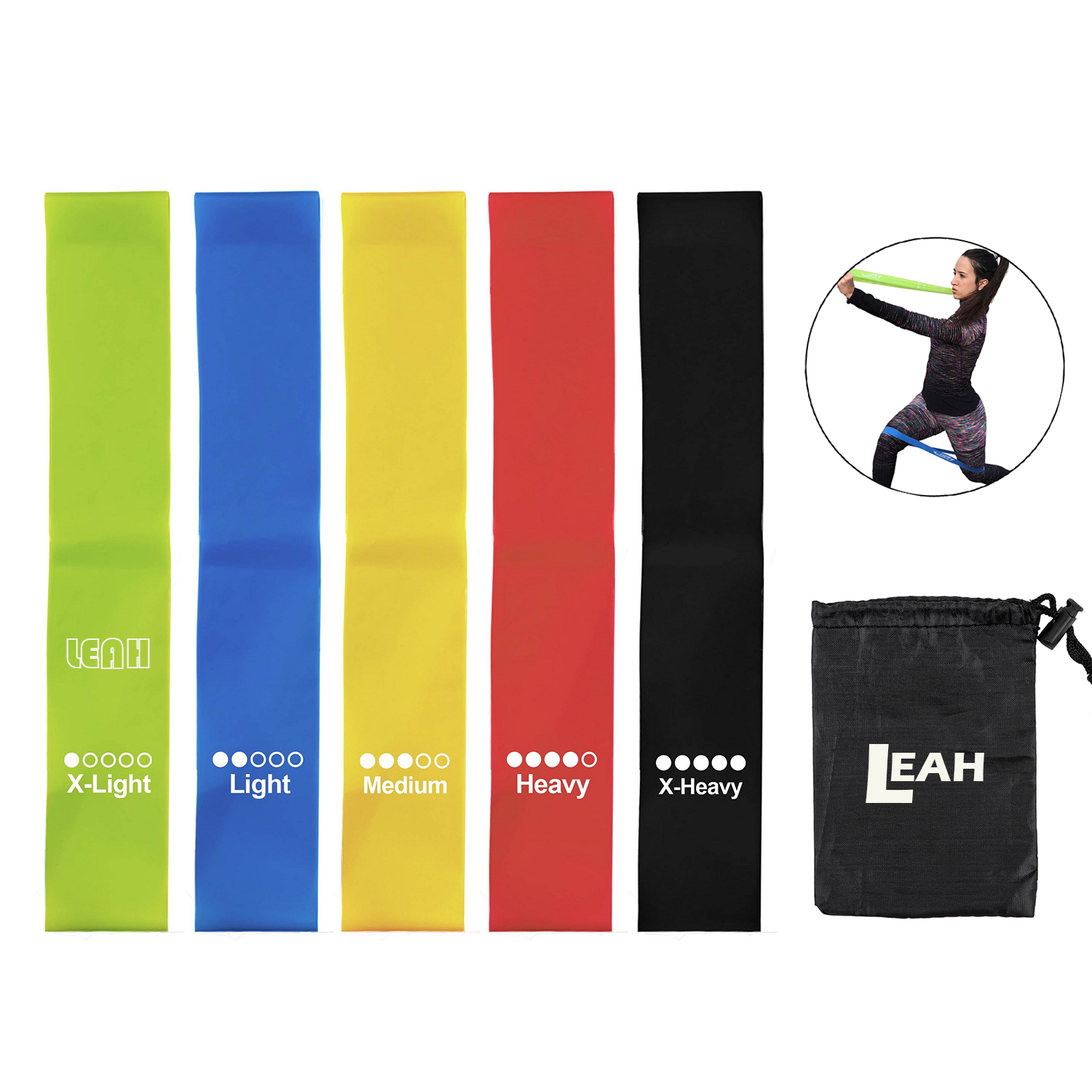 Yoga Resistance Bands with Pouch