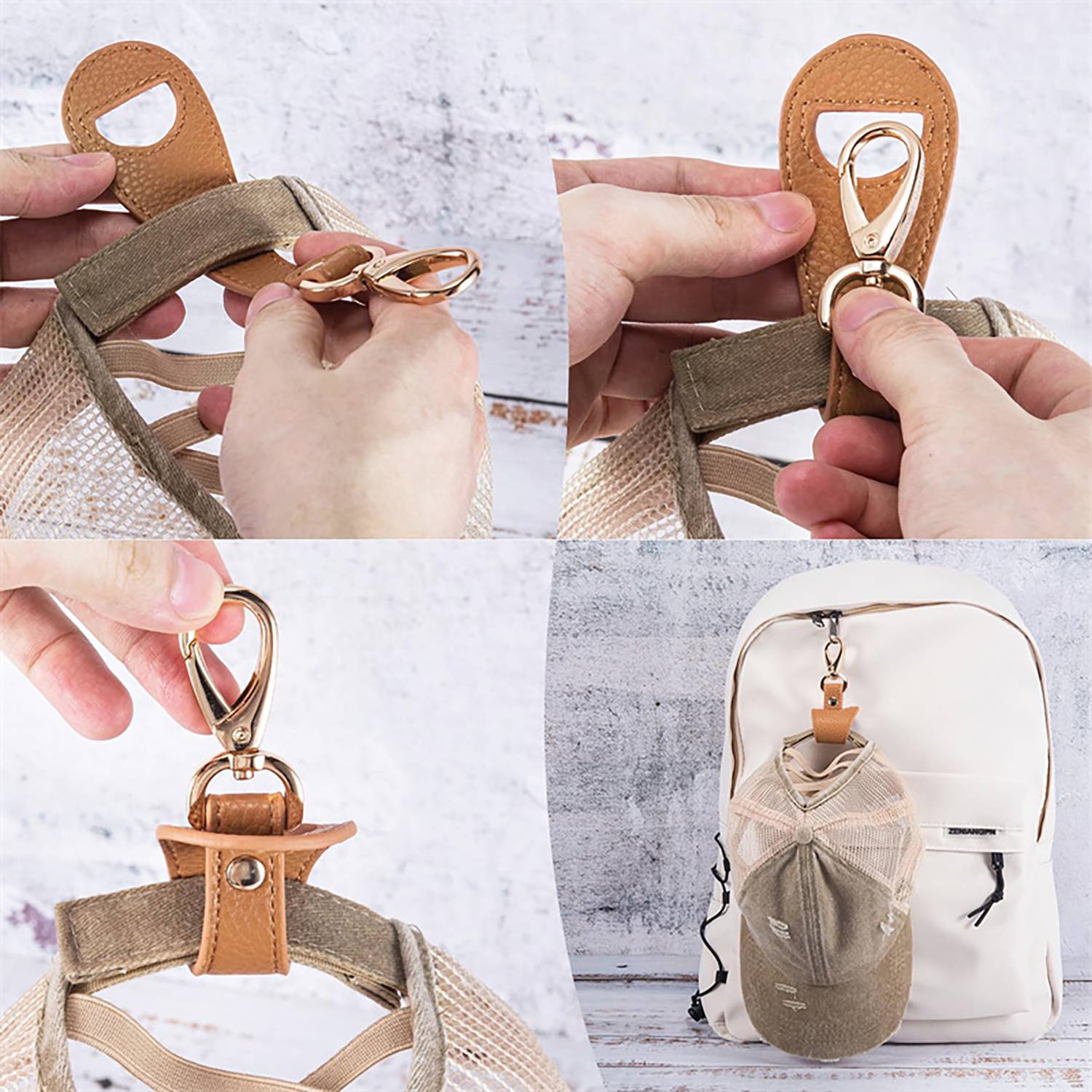 Compact and Durable PU Leather Hat Clip - Image 5