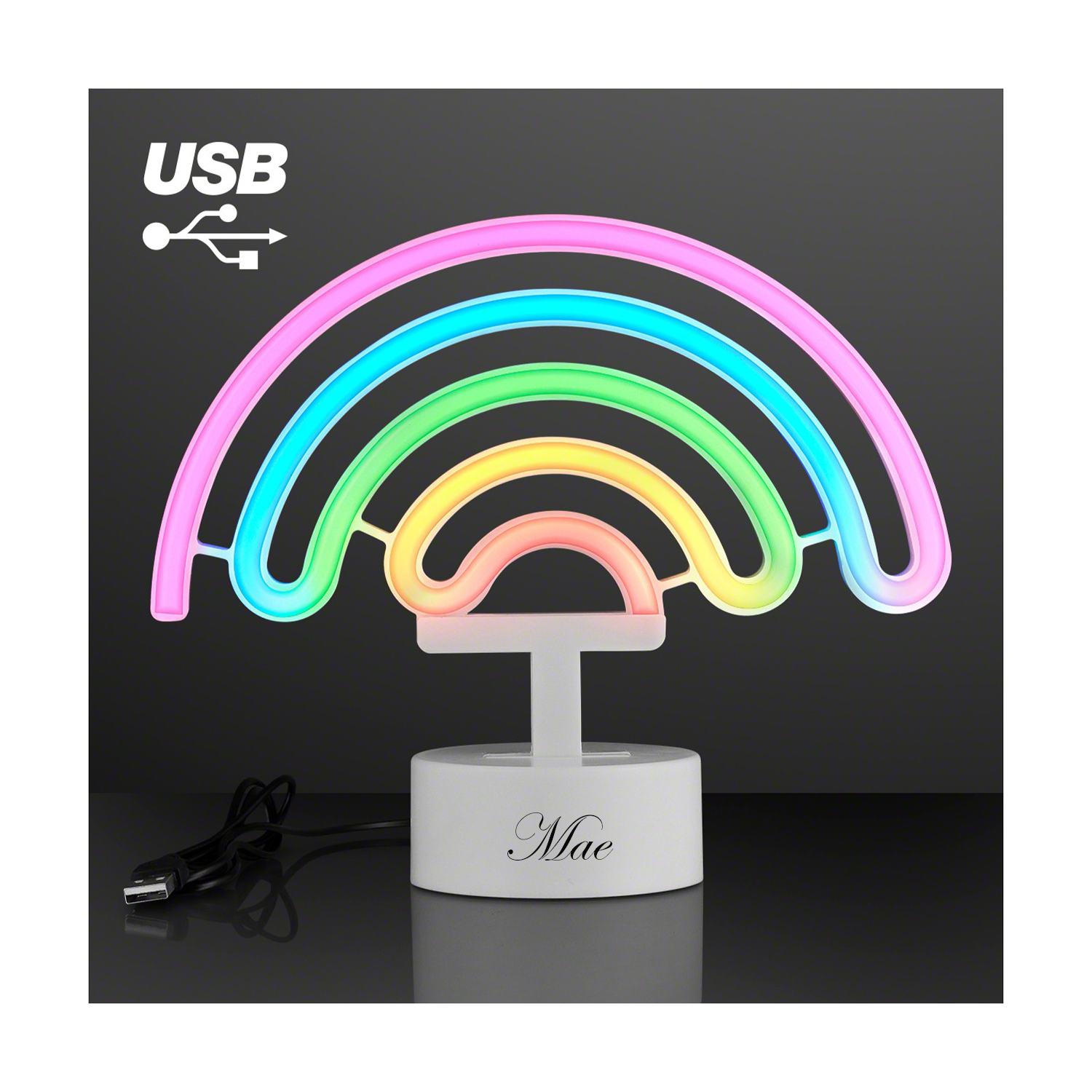 Neon LED Rainbow USB Tabletop Light