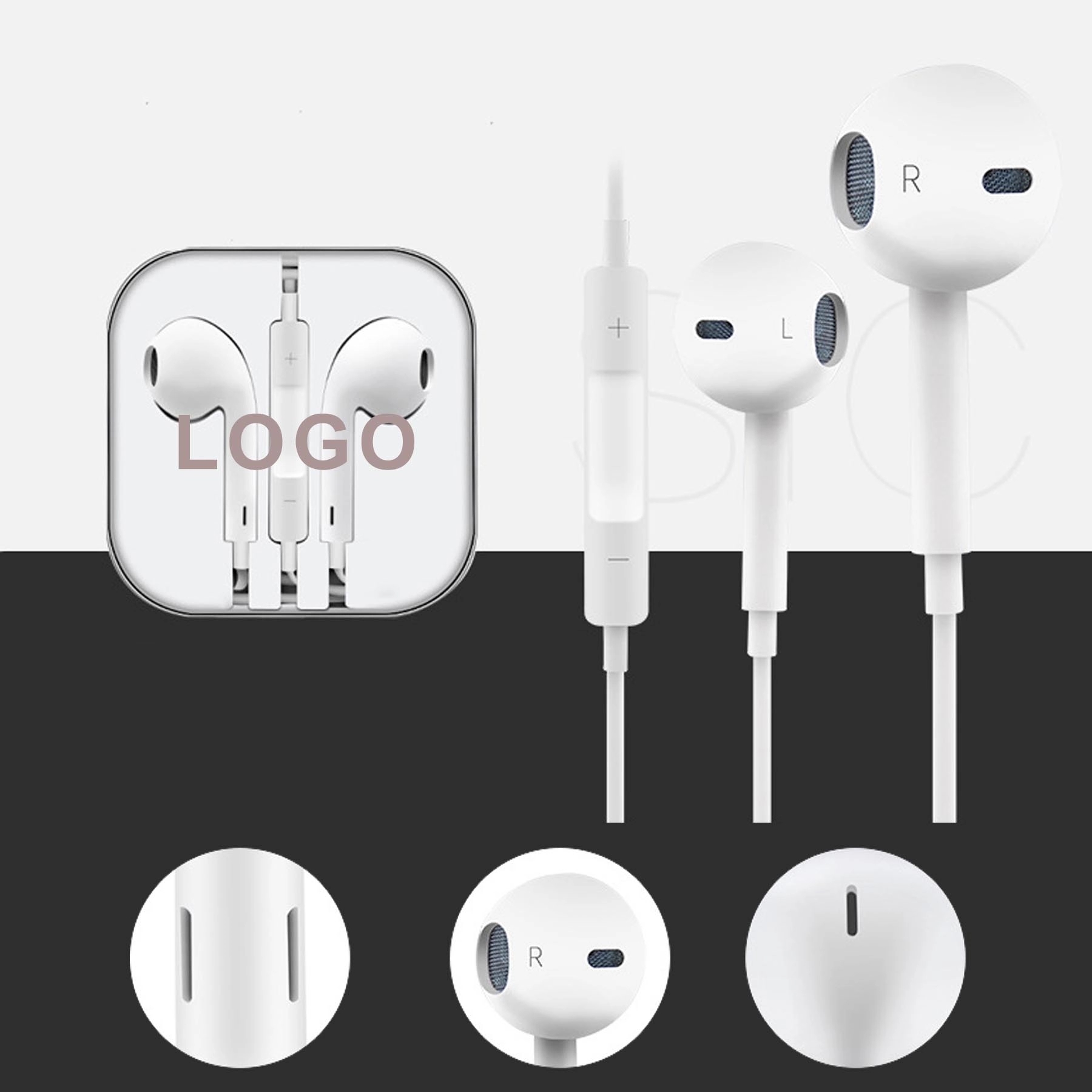 Audio Stereo Headphone In Square Case