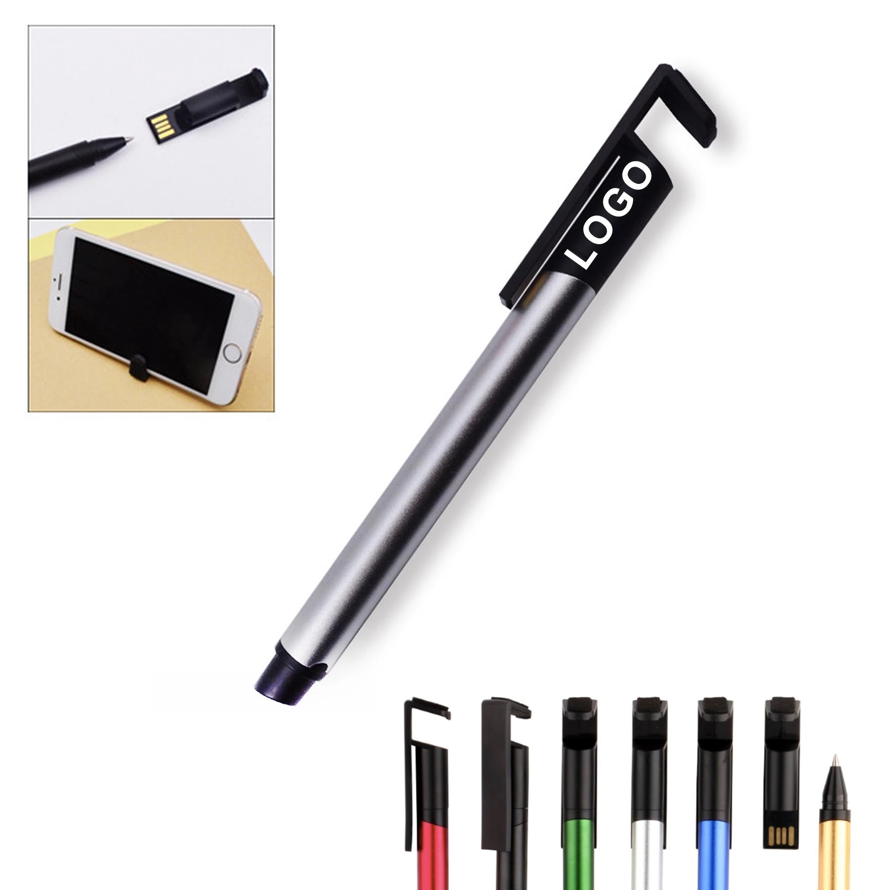 2GB USB Pen Flash Drive & Mobile Phone Holder