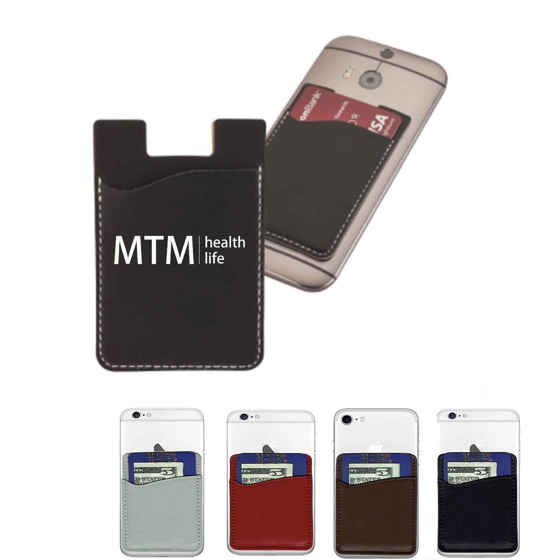 Leather Cell Phone Wallet Card Holder