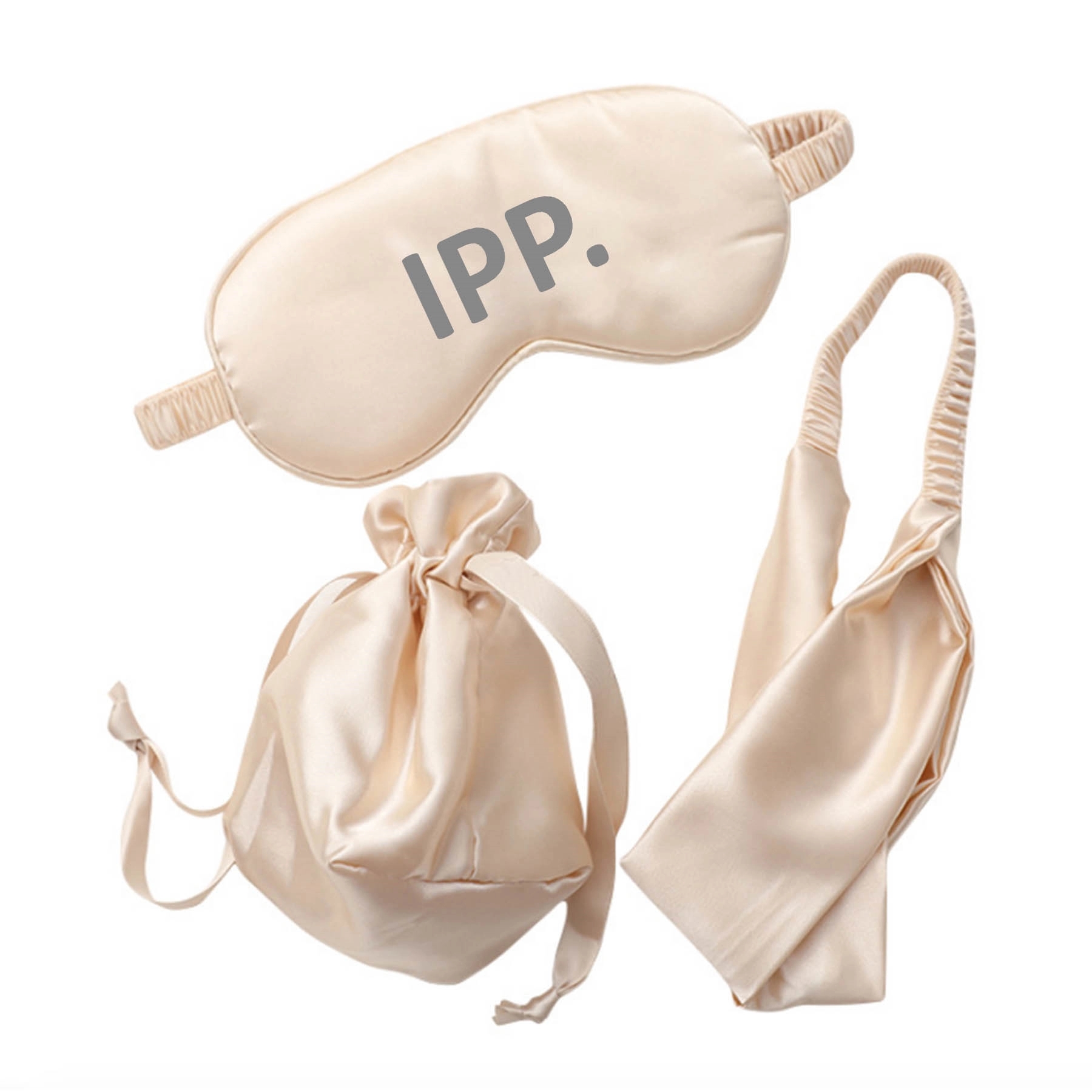 Silk Eye Mask with Headband and Pouch