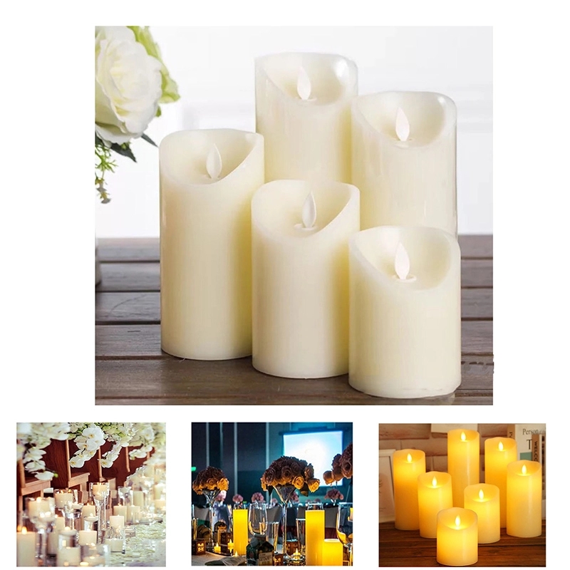 Artificial Taper Candle with Flameless LED