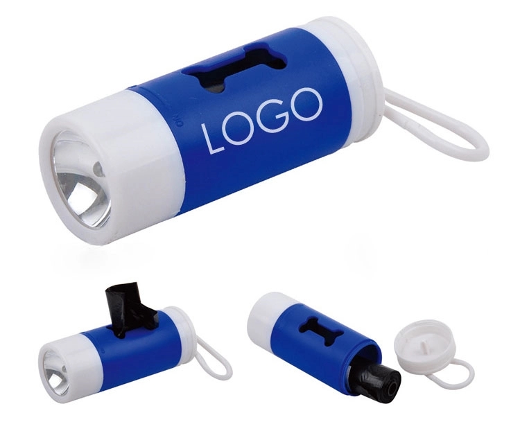 Pet Waste Bag with Keychain Flashlight