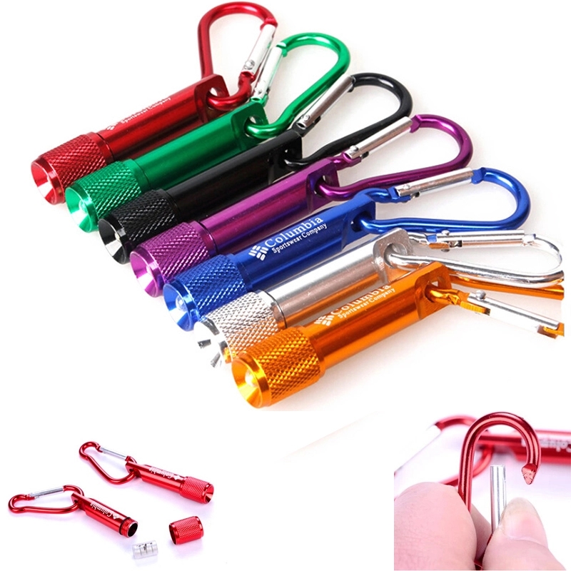 Mini LED Keychain Flashlight with Carabiner Clip