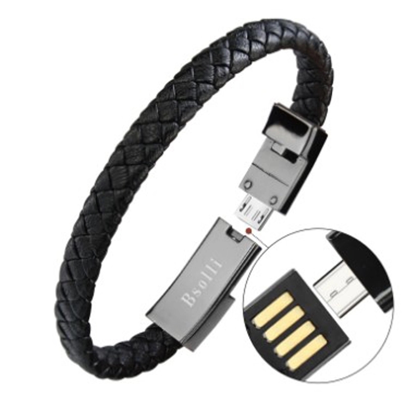 PU USB Cable Wristband