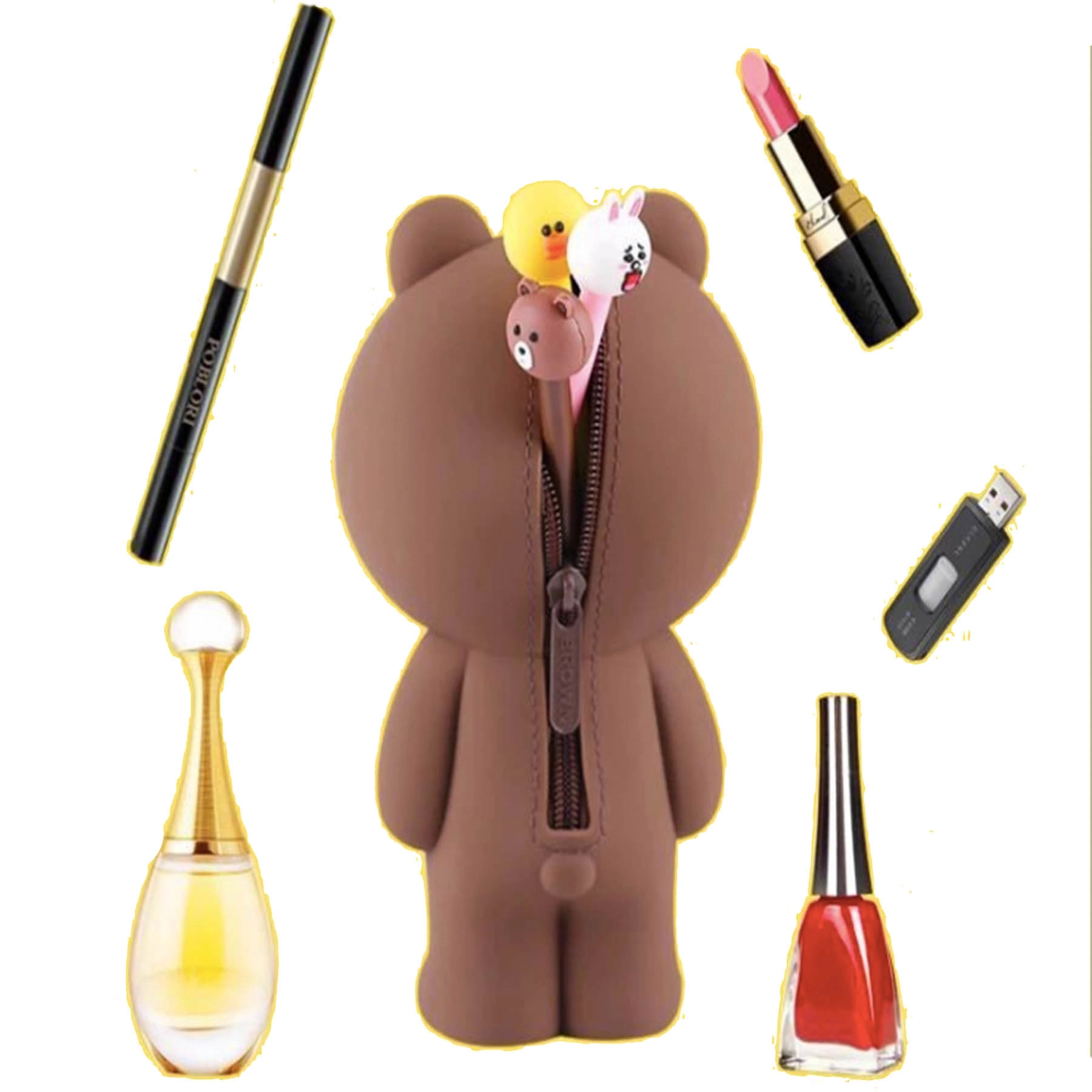 Silicone Pencil Pen Case Storage Cosmetic Bag - Image 3