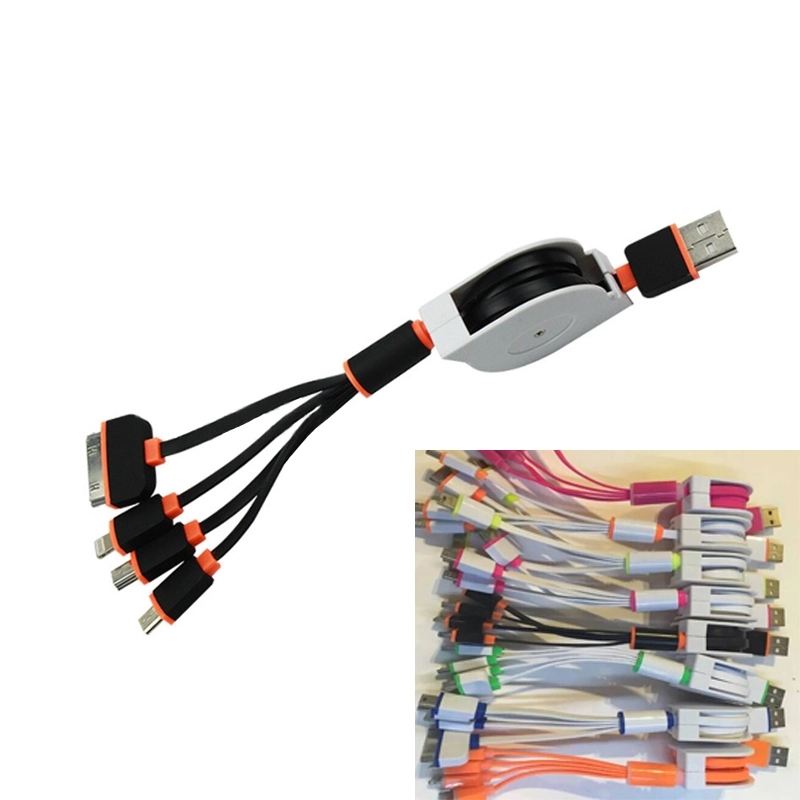 Retractable 4 in 1 USB Multi Cable / Charging Buddy