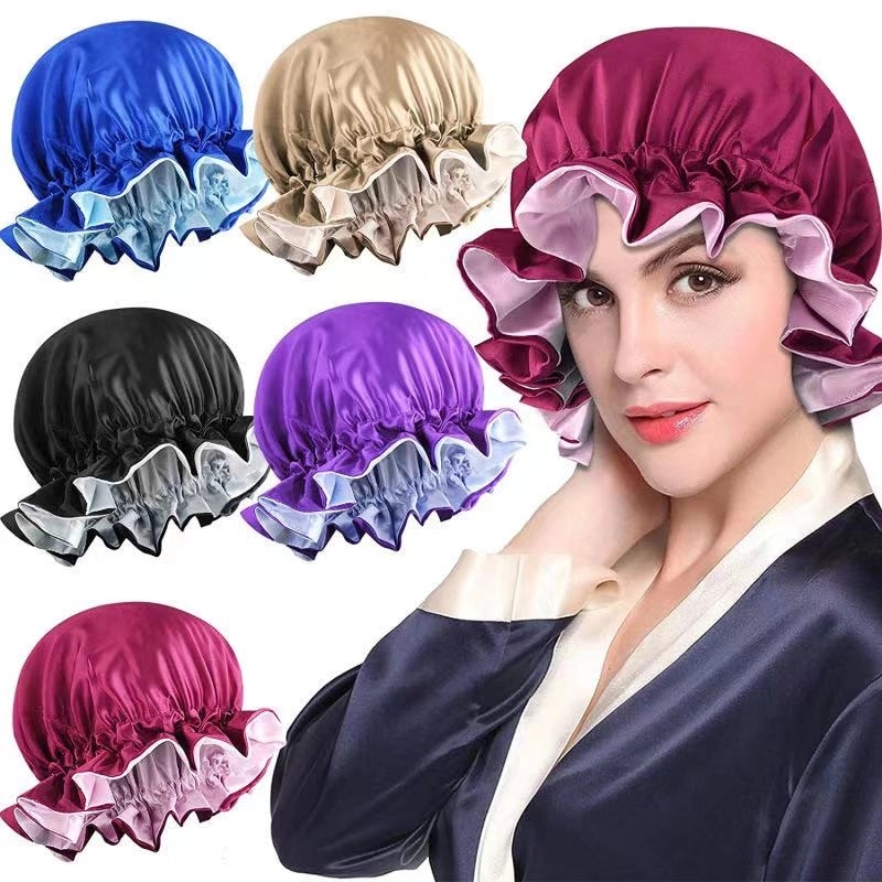 Satin Sleep Bonnet Cap