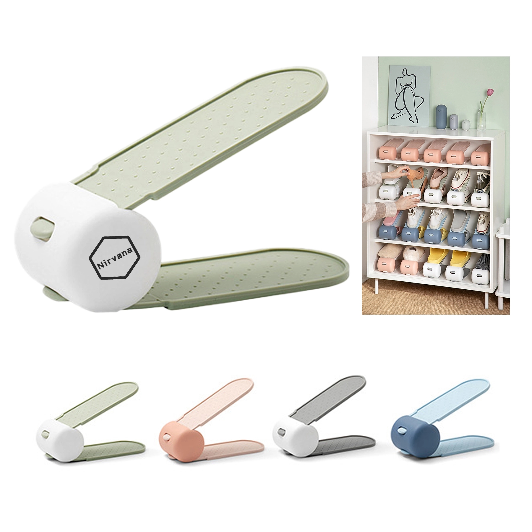 Adjustable Double-Layer Shoe Bracket